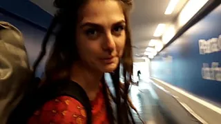 Dread Hot masturbating her boyfriend on a plane