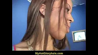 Nasty Girl Enjoys Gloryhole Cocksucking 34