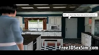 Horny boss getting seduced by two 3D cartoon babes