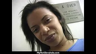 I sneak Black BJ as I fuck husband thrue gloryhole 2