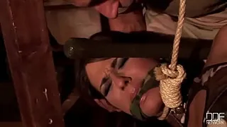 Keeps stuffing in Simony's pussy