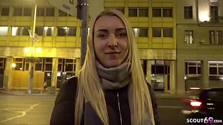 GERMAN SCOUT - COLLEGE TEEN AMARIS FUCKED AT STREET CASTING