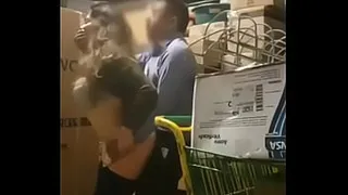Quickie in store closet