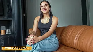 Small tits big booty Amateur 18yo Colombian hot POV cowgirl fake casting!