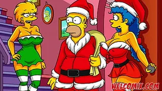 Christmas Present! Giving his wife as a gift to beggars! The Simptoons, Simpsons Hentai