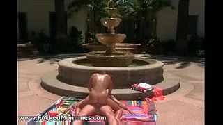 Chesty suck and fuck a big dick at pool