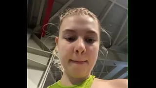 Training and masturbate in the gym