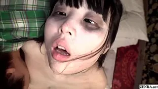 JAV bizarre CMNF fingering with shaved ghost Subtitled