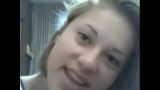 Girl Having Fun with Webcam