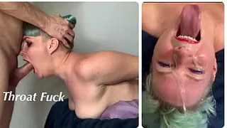 Extreme Throat Fuck for StepDaughter with Throat Bulge