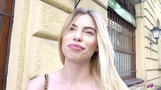GERMAN SCOUT - FIRST ANAL FOR SKINNY TEEN MELINA AT REAL PICKUP CASTING
