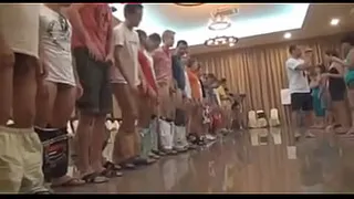 Russian Girls compare guys dicks cfnm