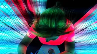 tanning bed blowjob