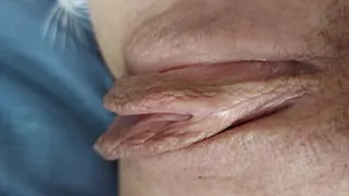 my wet shaved pussy closeup