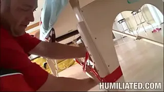 Humiliated brunette