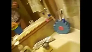 girl video taping herself in bathroom