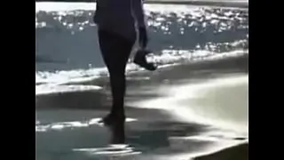 Brazilian brunette on the beach