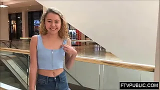 Fresh teen public orgasm