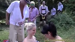 wild german outdoor groupsex orgy