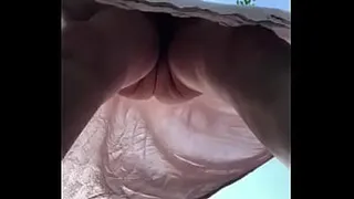 Granny hairy pussy under dress