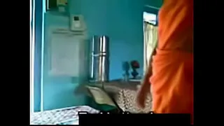 Orange Saree Aunty with  Uncle shafy