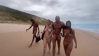 I had an orgy on the nudist beach with my hot friends and I even recorded it