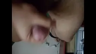 Handjob alone in house