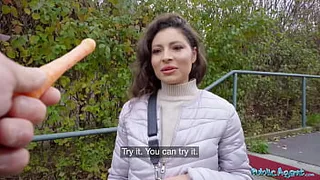 Helina's Huge Dick Blowjob & POV Sex - Big Tits Public Agent