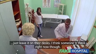 FakeHospital Pretty patient was prepped by nurse