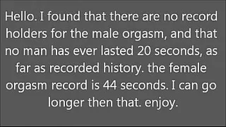 new orgasm record