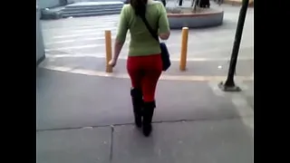 my wife's buttocks with clothes