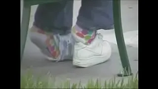shoeplay with socks