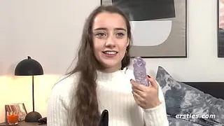 Ersties: Medea spoils both her holes with a crystal dildo
