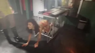 I'm locked up in a cage like a dog (backstage)