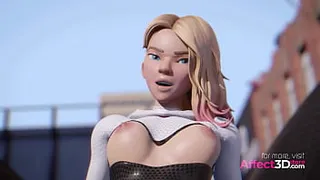 In Spider's Web - 3D Animation Superhero Porn