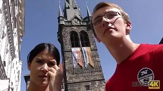 HUNT4K. Nerdy cuckold watches girlfriend fucked by muscular stranger