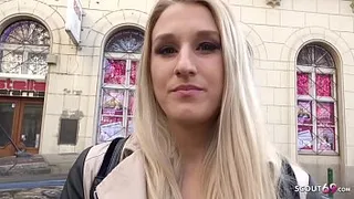 GERMAN SCOUT - Hot Teen Diane talk to ANAL Casting