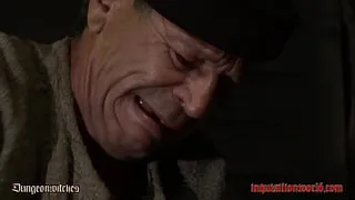 The cute blonde with the pigtails is severely punished by old men (TRAILER)