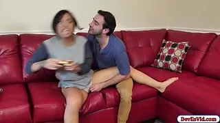 Cute Asian fucks bf and then squirts