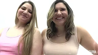 PutaLocura - The big asses Ana Bad and Aria fucking and swallowing cum in a creampie gangbang