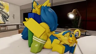 Furry Noob Couple Fucking In a Modern Robloxian House