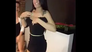 Naughty making strip very tasty