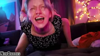Blonde Cum Dumpster Gets Screaming Orgasm