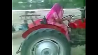 rajasthani women driving tractor