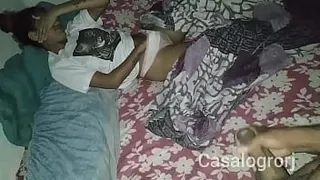 I caught my stepdaughter masturbating to sleep, I fucked her innocent pussy without a condom and I came...