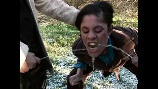 Crazy girl hardcore pee action