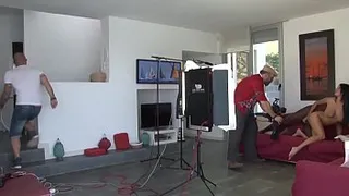 Behind the scenes of a porn movie