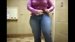 Amazing Big White Ass! In the Bathroom