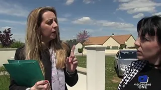 Two horny sluts have fun at their client's house