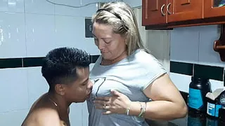 Horny stepmom wants me to suck her mature pussy